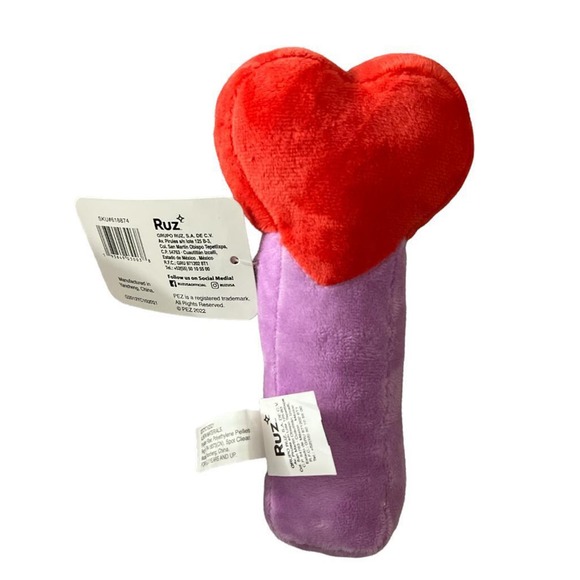 PEZ VALENTINE Red HEART PLUSH STUFFED ANIMAL 2022 - Picture 2 of 2